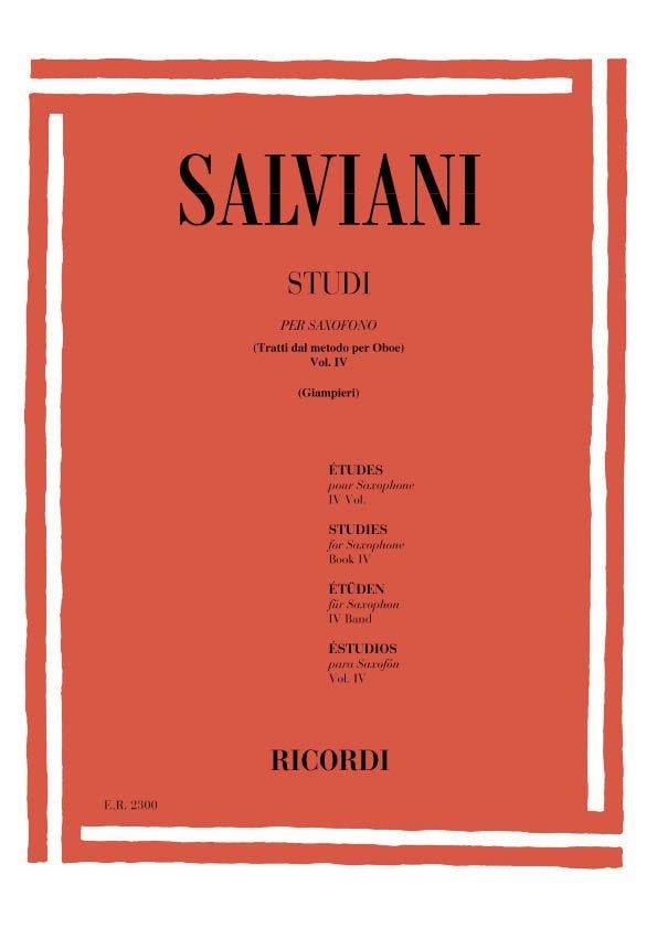 Studi Per Saxofono (Tratti Dal Metodo Per Oboe)